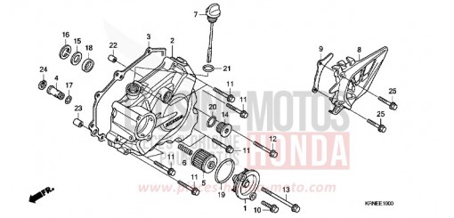 LINKER KURBELGEHAEUSEDECKEL CRF250RA de 2010